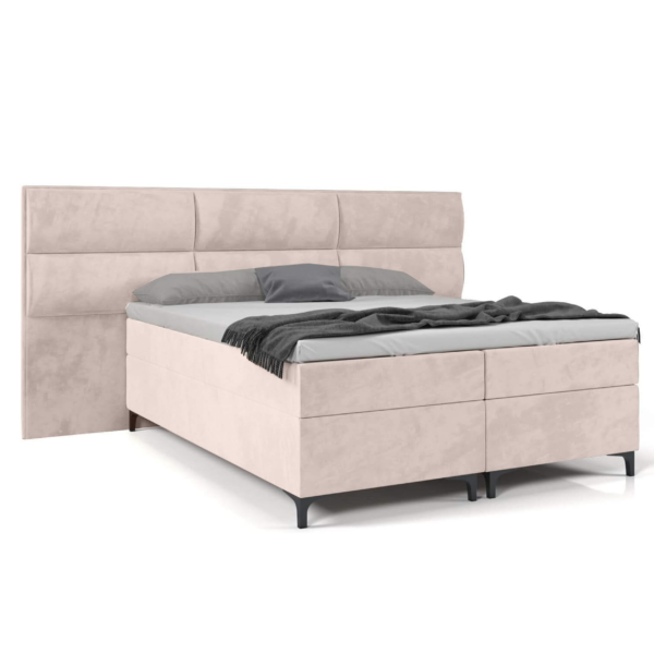 Boxspringbett Tito Bonellfederkern inkl. 2X Nachttisch und Topper T-30 - Boxspringbett mit Bettkasten, mit Lieferung