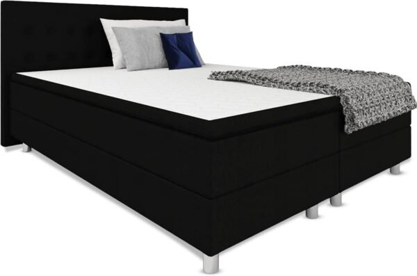 Best for You - Boxspringbett Polsterbett Sawana mit Bonellfederkern-Matratze und Topper Schlafzimmer