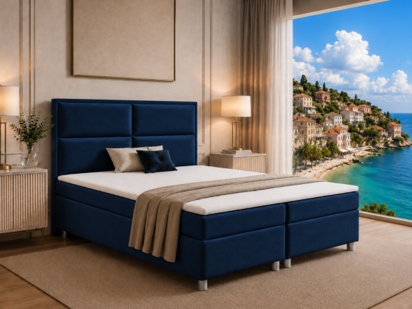 Boxspringbett Trinity K-11 mit 7-Zonen-Bonell-Federkernmatratze | Boxspringbett 140x200 mit Bettkasten | Doppelbett mit Matratze und Stauraum | Polsterbett –Lieferung bis Bordsteinkante