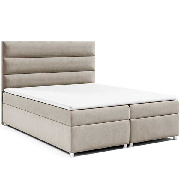 Trinity K-1 Boxspring Bed w/ Storage & Topper