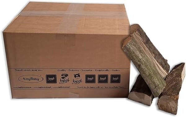 Eichenholz | 100% Eiche Brennholz Ofenfertig | Holz für Kamin, Feuerschale, Lagerfeuer und Grill | Kaminholz Trocken (25cm) (5 Kg)