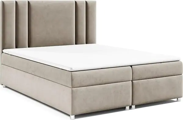 Trinity K8 Boxspringbett mit 7-Zonen Bonell-Federkernmatratze | Boxspringbett 140x200 | Boxsprintbett mit Matratze Und Stauraum | Polsterbett 140x200 - Lieferung bis Bordsteinkante