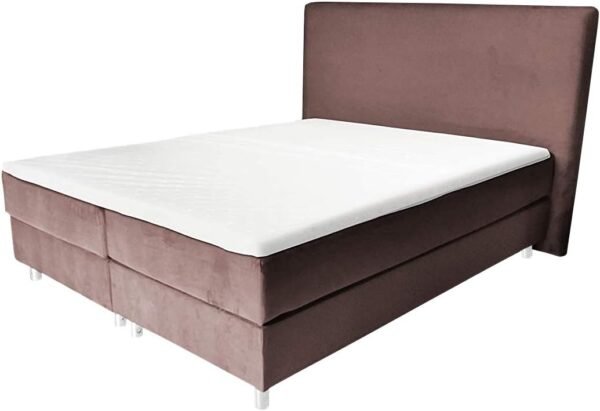 Best For Home - Amelia Boxspringbett mit 7-Zonen-Taschenfederkernmatratze 140x200 | Boxspringbett 140x200 mit Bonellfederkernmatratze | Doppelbett mit Matratze | Polsterbett | Doppelbett 140x200