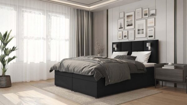 Best For Home Parma Bonellfederkern inkl. 7-Zonen Topper T-30 Boxspringbett mit Bettkasten