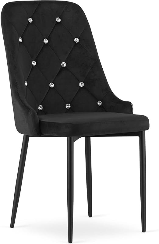 Moderner schwarzer Stuhl – Ergonomisch & Vielseitig für Wohnzimmer, Büro