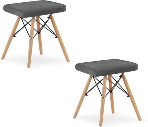 Hocker - graues 2 er-Set