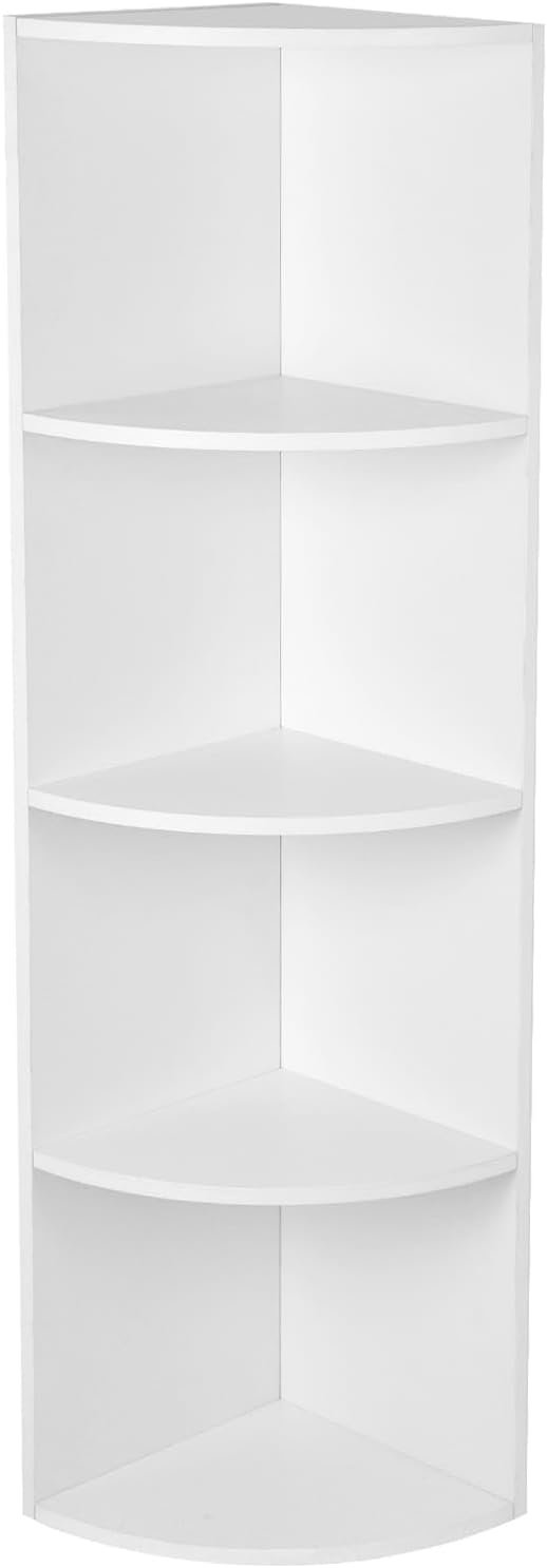 Eckregal mit 5 Ebenen(Weiß)