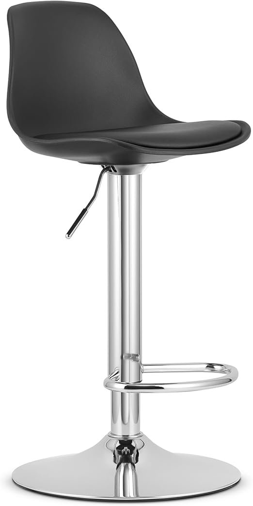 Best For Home Barhocker – Schwarz/Chrom, 33x37x102 cm, 6 kg, Ergonomisch & Zeitlos