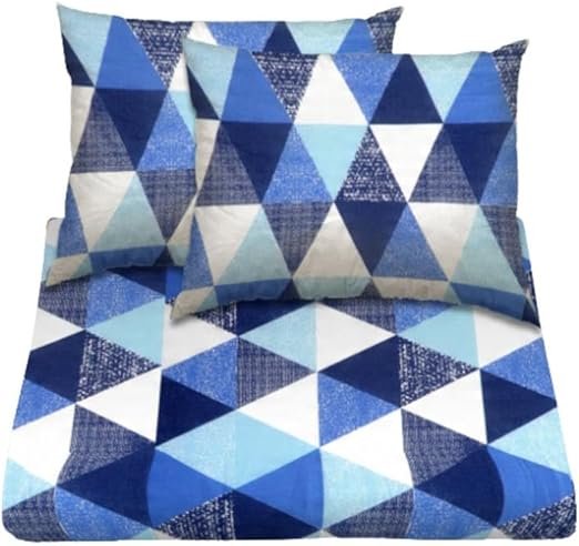 Bettwäsche 160x200 cm – Blau, Weiche Baumwolle