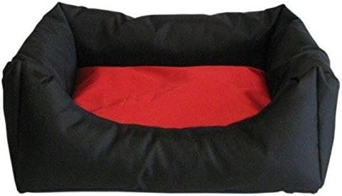 Best For Pets Orthopädisches Hundebett Easy Ortho Dog Medic mit Visco-Kissen (XXXXL, Schwarz/Rot)