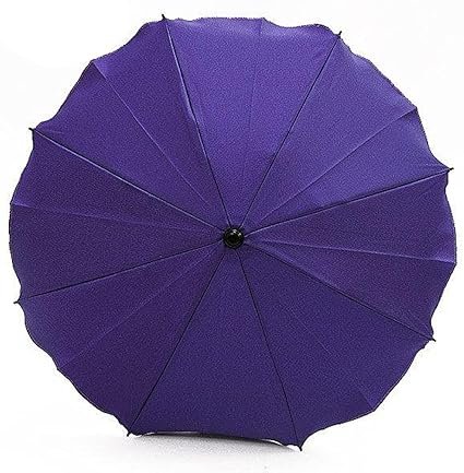 Best For Kids Universal Kinderwagenschirm Höchster UV Schutz Standard 801 - Sonnenschirm und Regenschirm für Kinderwagen, biegsam und einklappbar, viele Farben zur Auswahl (Violett)