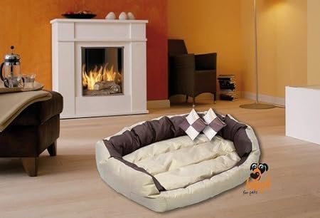 Best For Pets Orthopädisches Hundebett mit Qualität Deluxe 5 Große Hundekissen Ortho-Medic VISCO Kissen (XXXL, Cappuccino)