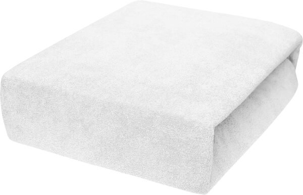 Spannbettlaken aus innovativem Frottee mit Gummizug – 80 x 160 / 80 x 180 / 80 x 200 cm – 23 Farben – 80 x 180 cm – Weiß