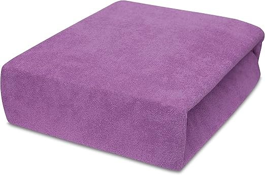 Best for Kids Spannbettlaken Spannbetttuch 100% Baumwolle Jersey in 22 Farben und 9 Größen (80x200, Violett)