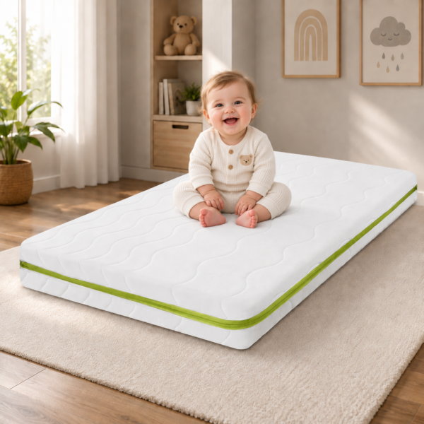Easy Active Matratze | Schlafmatratze | kaltschaummatratze | Ideal als Kindermatratzen | Erhältlich in 4 Farben und 15 Verschiedenen Größen, Leicht Abnehmbarer (Grün, 80x200 x14)